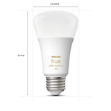 White Ambiance A19 LED 60-Watt Equivalent Dimmable Smart Wireless Light Bulb with Bluetooth