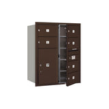 3700 Horizontal Series 6-Compartment with 1-Parcel Locker Recessed Mount Mailbox - Super Arbor
