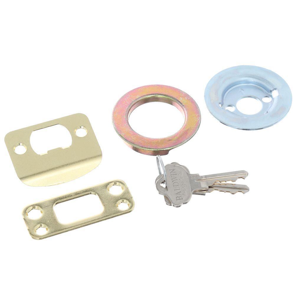 Prestige Wesley Single Cylinder Lifetime Polished Brass Door Handleset with Alcott Door Knob Featuring SmartKey Security - Super Arbor