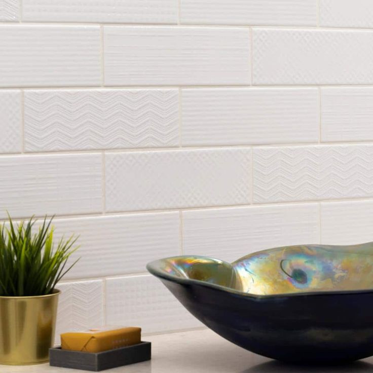 MSI Citylights Pure 3D Mix 12 in. x 4 in. Glossy Ceramic White Textured Subway Tile (9.9 sq. ft. / case)