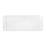 30 in. x 20 in. Fireclay Reversible Farmhouse Apron-Front Single Bowl Kitchen Sink in White - Super Arbor