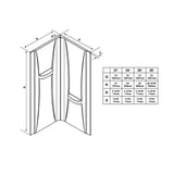 Breeze 36 in. L x 36 in. W x 76 in. H Corner Shower Kit with Reversible Sliding Door and Shower Base - Super Arbor