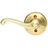 Flair Bright Brass Left Handed Dummy Door Lever - Super Arbor