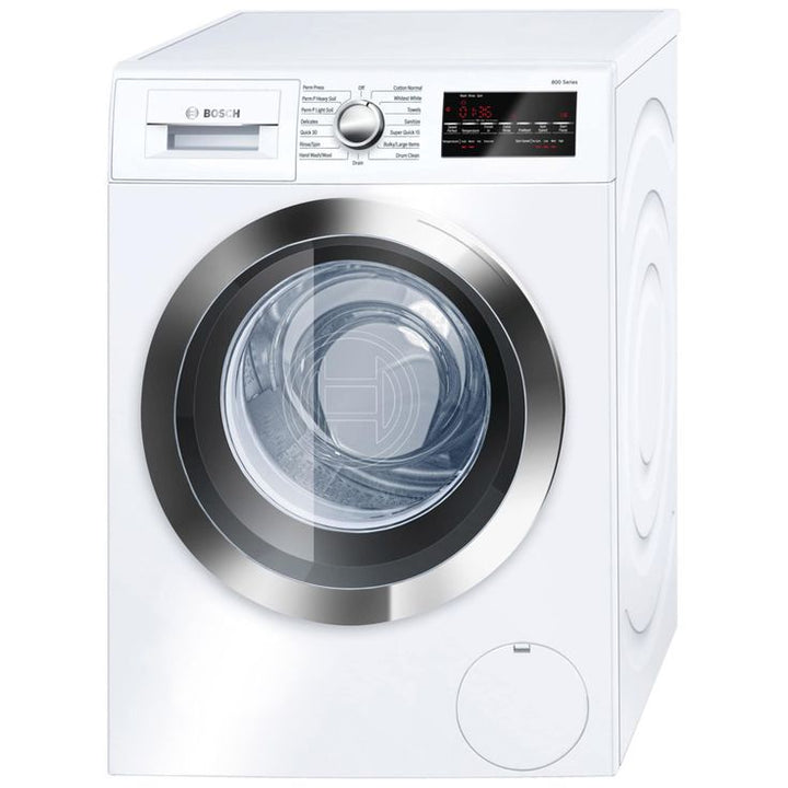 Bosch 800 2.2-cu ft High Efficiency Stackable Front-Load Washer (White/Chrome Trim) ENERGY STAR