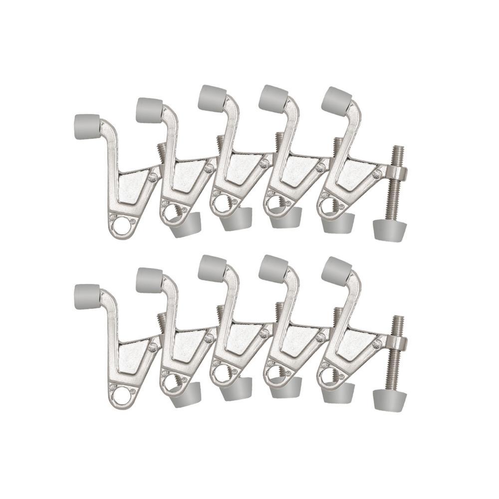 2-1/4 in. x 2-1/8 in. Satin Nickel Jumbo Hinge Pin Door Stop Value Pack (10 per Pack) - Super Arbor