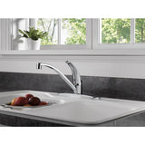 Peerless Choice Chrome 1-Handle Deck-Mount Low-Arc Handle Kitchen Faucet