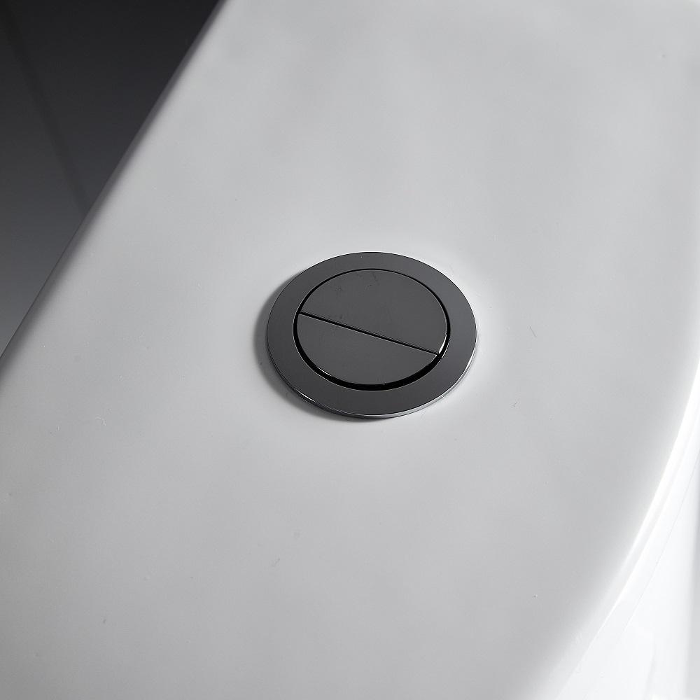 1-Piece 1.28 GPF Dual Flush High Efficiency Elongated Toilet in White, Seat Included - Super Arbor
