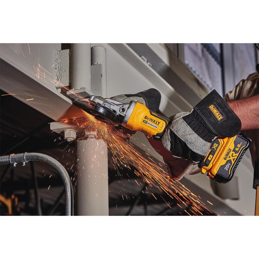 5 in. 20-Volt Cordless Small Angle Grinder with Paddle Switch and Kickback Brake (Tool-Only) - Super Arbor