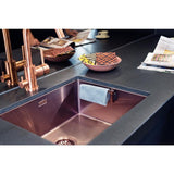 Straight Stainless Steel Cloth Holder in Copper