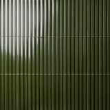 Lux Tile Ponto Verde Green 5x16 3D Polished Porcelain Wall Tile