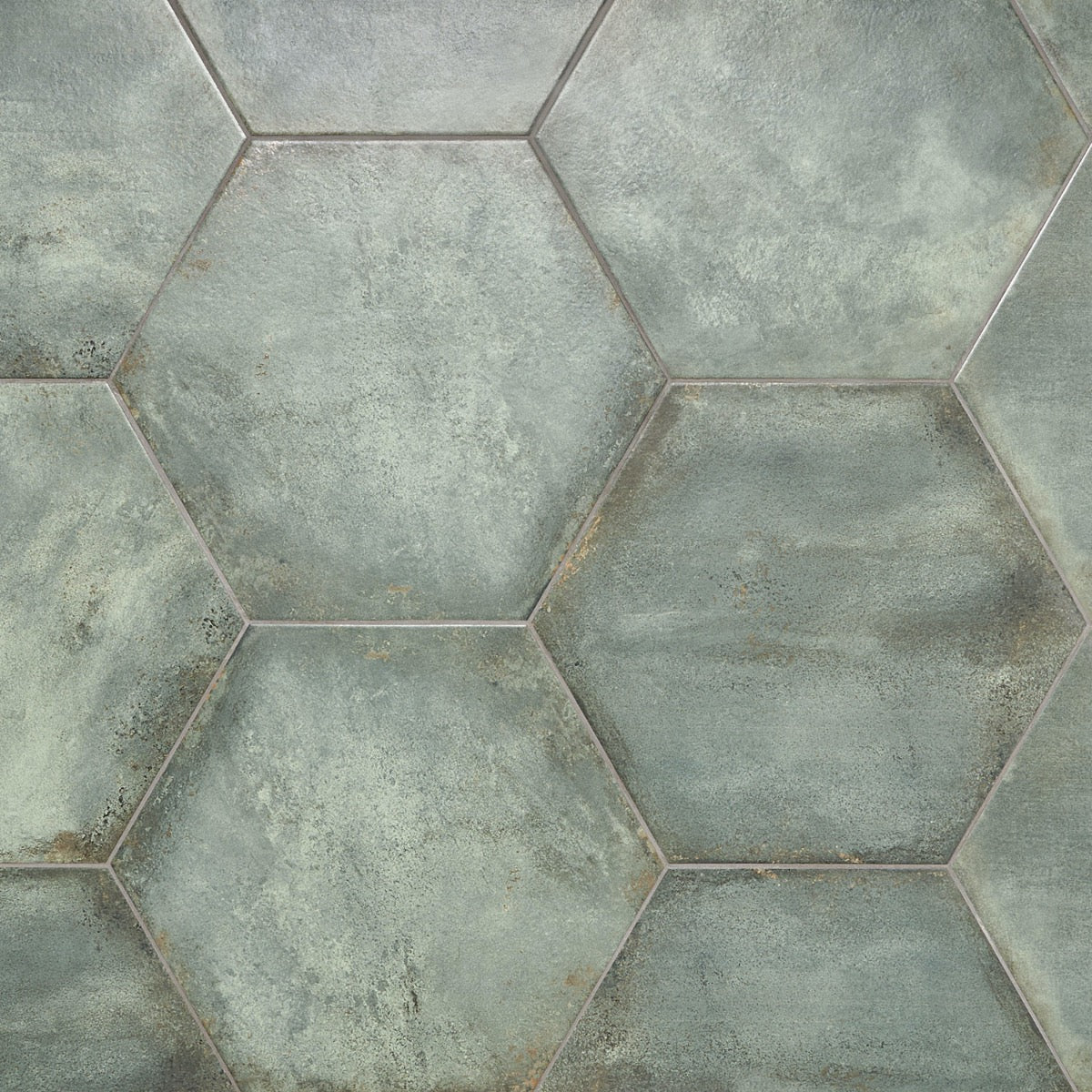 Angela Harris Flatiron Aquamarine 20" Hexagon Matte Porcelain Tile