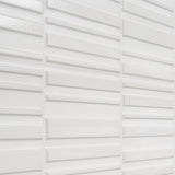 Sydney White 8x16 3D Mixed Finish Ceramic Wall Tile