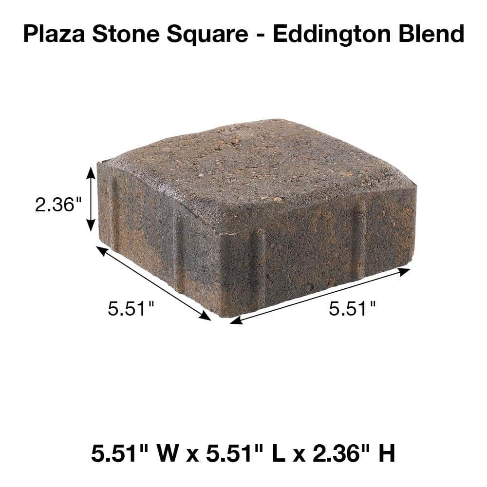 Pavestone Plaza 5.5 in. L x 5.5 in. W x 2.25 in. H Square 3-Tone Brown Blend Concrete Paver (480-Pieces/100 sq. ft./Pallet)