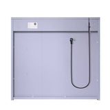 WELLFOR 30 in. W x 28 in. H Rectangular Dimmable Anti-Fog LED Wood Surface Mount Medicine Cabinet with Mirror in Lavender