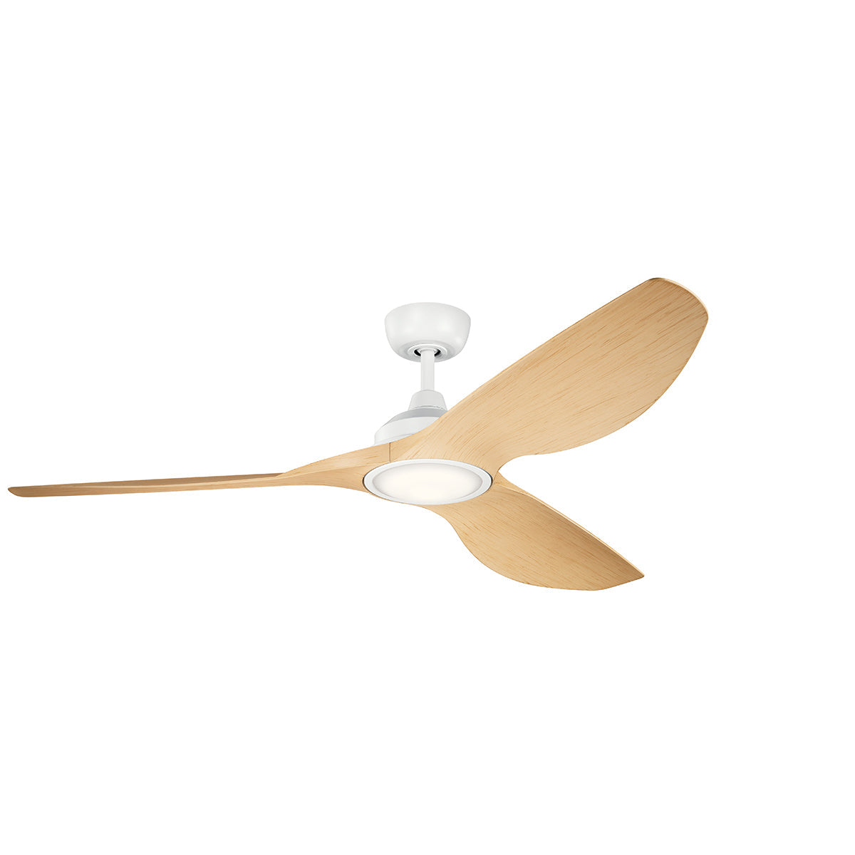 Kichler Imari 65-in Matte White LED Indoor/Outdoor Ceiling Fan with Light Kit (3-Blade)