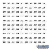 Self-Adhesive Numbers Sheet for Brass Style Mailboxes - 100 Count