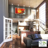 28 in. x 80 in. Clear Glass 15-Lite True Divided White Finished Solid French Interior Door Slab - Super Arbor