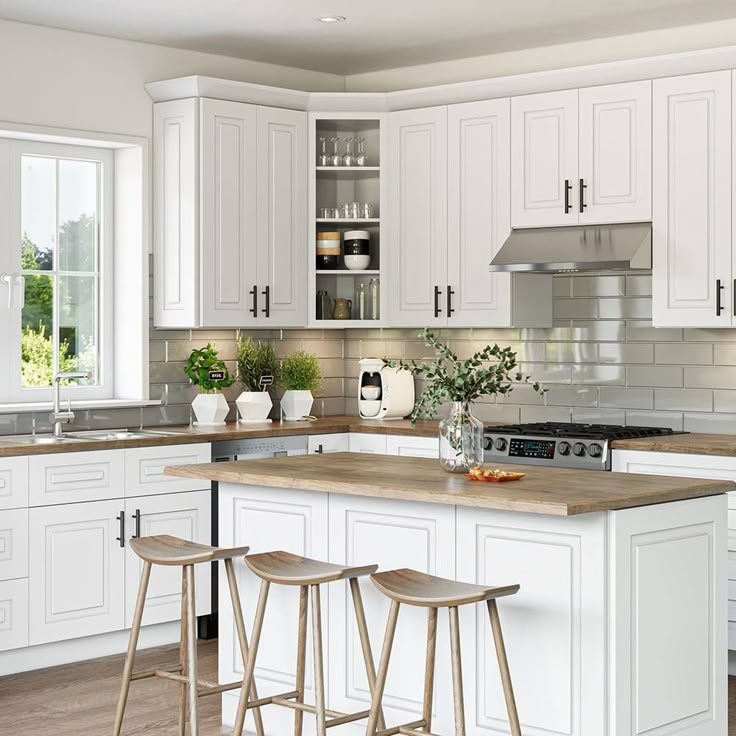 Home Decorators Collection Grayson 24 in. W x 12 in. D x 15 in. H Assembled Plywood Wall Bridge Kitchen Cabinet in Pacific White with Soft Close