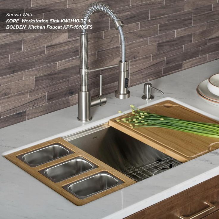 16.75 in. Workstation Kitchen Sink Composite Serving Board Set with Rectangular Stainless Steel Bowls