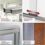 Simplicity 60 in. x 70 in. Semi-Frameless Traditional Sliding Shower Door in Nickel with Transition Glass - Super Arbor