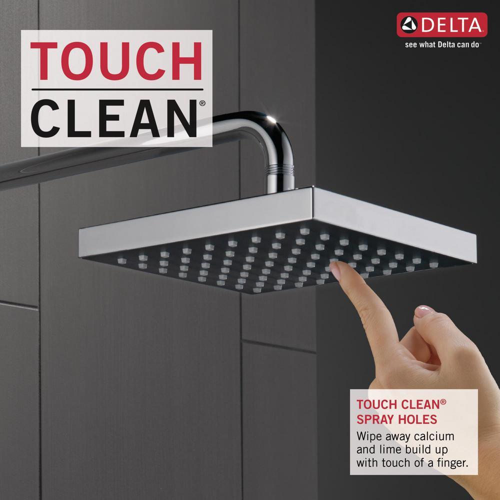 1-Pattern 8 in. Wall Mount Rain Fixed Shower Head in Chrome - Super Arbor