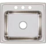 Lustertone Drop-In Stainless Steel 15 in. 3-Hole Single Bowl Bar Sink in Lustrous Highlighted Satin