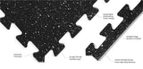 Norsk Shock Absorbent 25.2 in. x 25.2 in. x 0.70 in. Gym Tiles - Black/White Fleck (4-Pack)