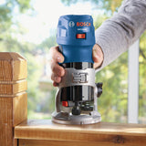 7 Amp 1-1/4 HP Variable Speed Fixed-Based Palm Corded Router Kit - Super Arbor