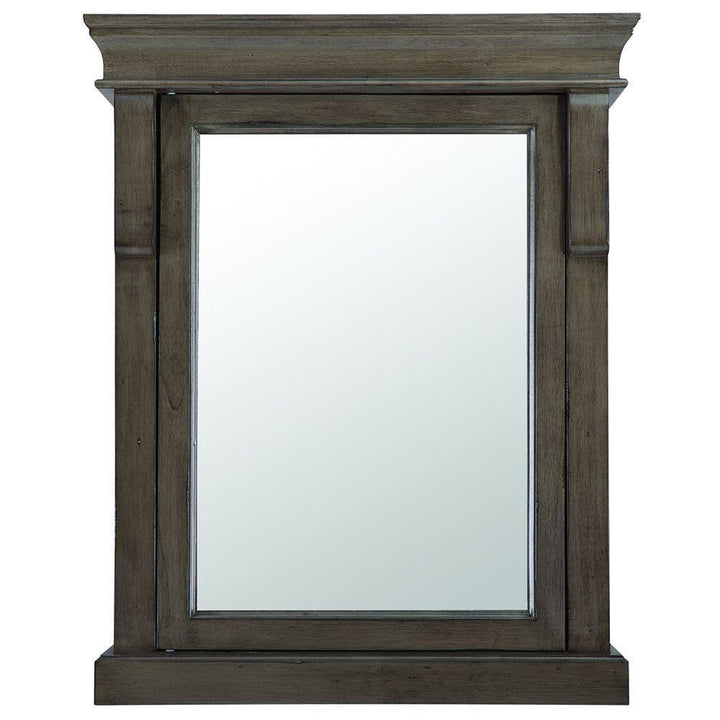 Naples 25 in. W x 31 in. H x 8 in. D Framed Surface-Mount Bathroom Medicine Cabinet in Warm Cinnamon - Super Arbor
