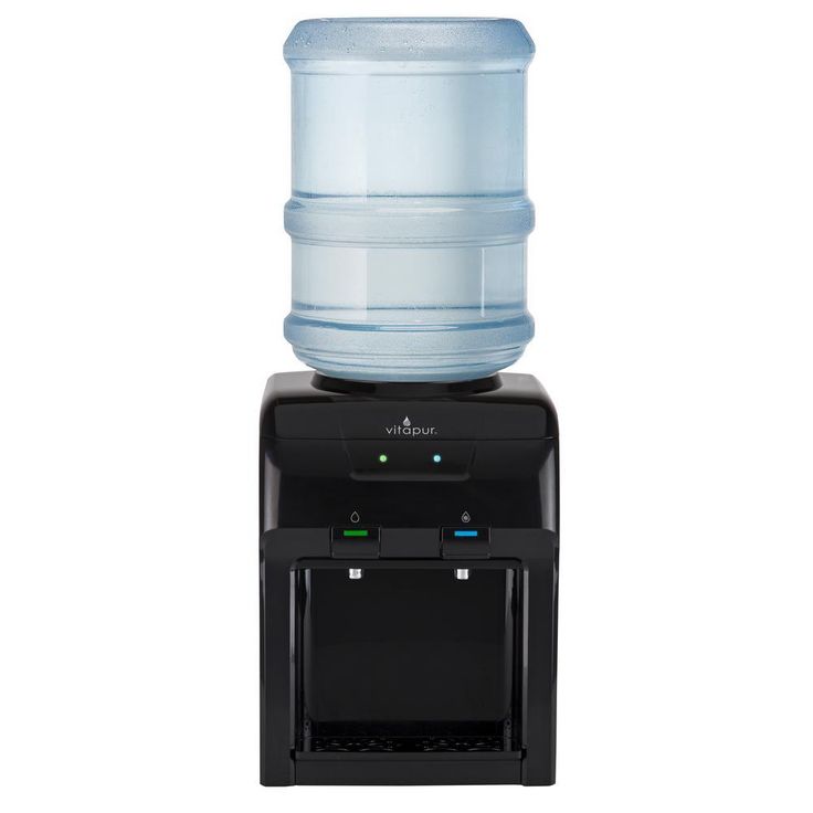 3-5 Gal. Cold/Room Temperature Countertop Water Cooler Dispenser in Black