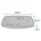 MR Direct Stone Vessel Sink in Gray Limestone