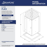 Flex 32 in. x 32 in. x 76.75 in. Framed Corner Pivot Shower Kit in Brushed Nickel with Shower Base in White - Super Arbor