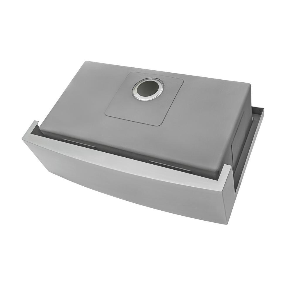 Apron-Front Stainless Steel 30 in. 16-Gauge Workstation Single Bowl Farmhouse Kitchen Sink - Super Arbor