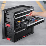 22 in. 5-Drawer Modular Roller Cabinet Tool Chest in Black - Super Arbor