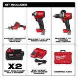 M18 FUEL 18-Volt Lithium-Ion Brushless Cordless Hammer Drill and Impact Driver Combo Kit (2-Tool) with Free HACKZALL - Super Arbor