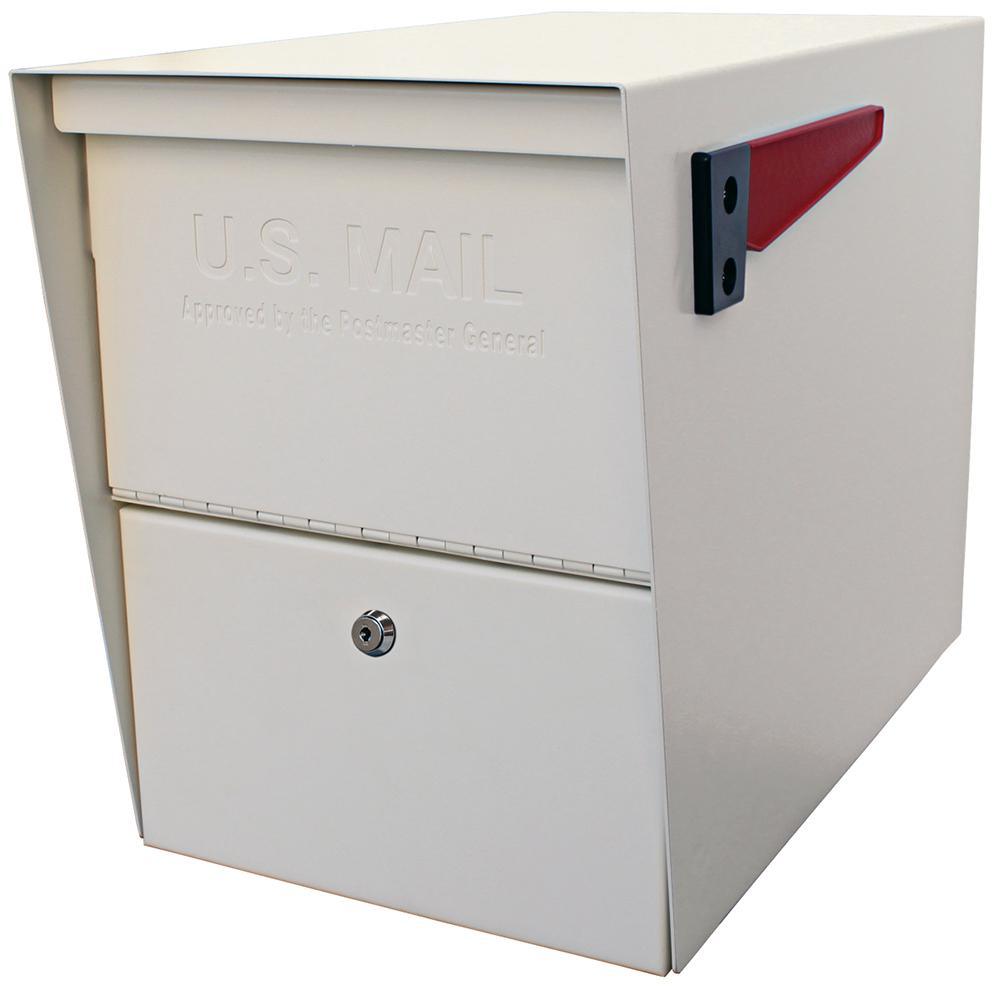 Package Master Locking Post-Mount Mailbox with High Security Reinforced Patented Locking System, Black - Super Arbor
