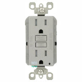 15 Amp 125-Volt Duplex Self-Test Tamper Resistant/Weather Resistant GFCI Outlet, White - Super Arbor