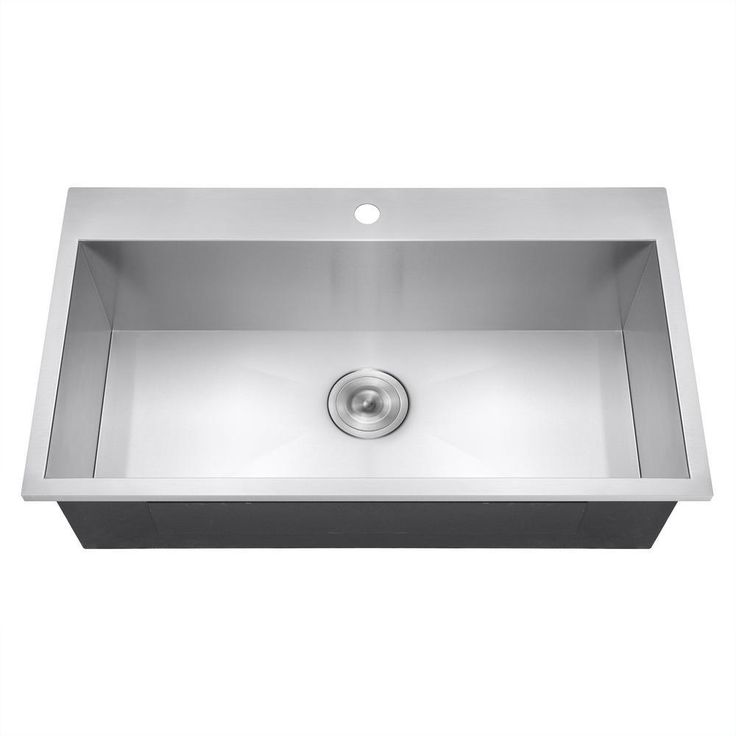 Handmade All-in-One Stainless Steel 33 in. x 22 in. Single Bowl Drop-in Kitchen Sink and Pull-down Kitchen Faucet