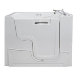 Wheelchair Accessible 53 in. Walk-In Whirlpool Bathtub in White with 1.6 GPF Single Flush Toilet - Super Arbor