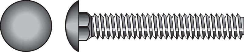 Hillman 1/4 in. x 1-1/4 in. Zinc-Plated Steel Carriage Bolt, Coarse Thread (100-Pack)