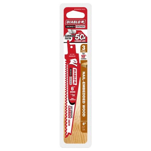 Diablo Fleam Ground Reciprocating Saw Blade for Pruning 9" 5 TPI 5/Pack