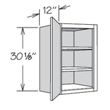 allen + roth Aveley 18-in W x 30.125-in H x 12-in D Linen Maple Door Wall Semi-Custom Cabinet