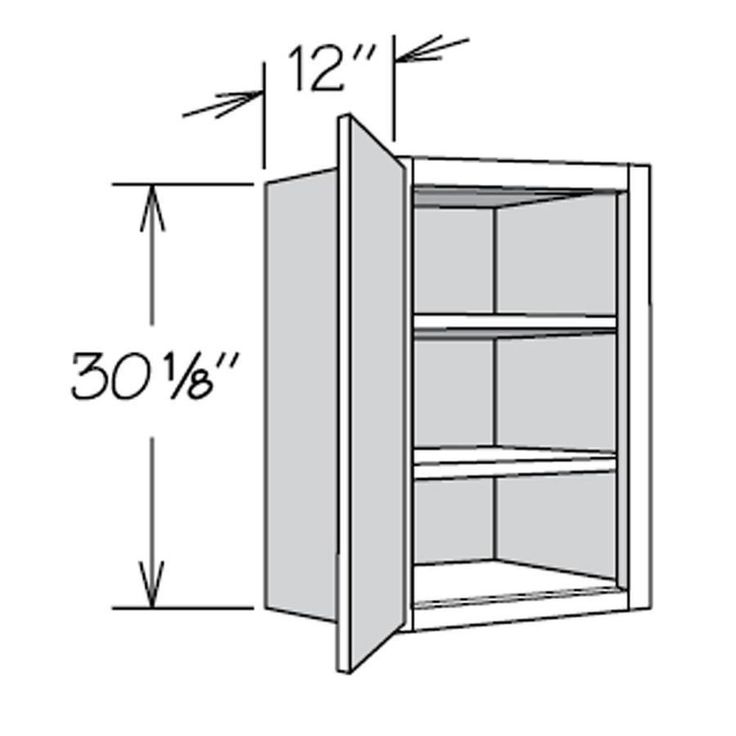 allen + roth Aveley 12-in W x 30.125-in H x 12-in D Linen Maple Door Wall Semi-Custom Cabinet