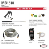 Simpson Mini Brute 1500 PSI at 1.8 GPM with Triplex Plunger Pump Hot Water Professional Electric Pressure Washer