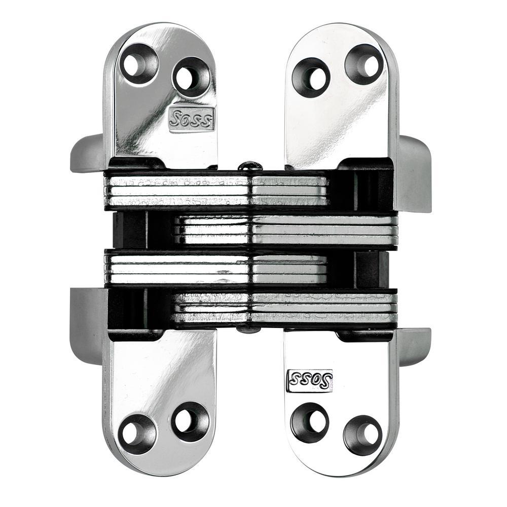 1-1/8 in. x 4-5/8 in. Satin Brass Invisible Hinge - Super Arbor