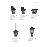 Dual-Purpose 1-Light Outdoor Hanging Oil-Rubbed Bronze Pendant or Flushmount Lantern