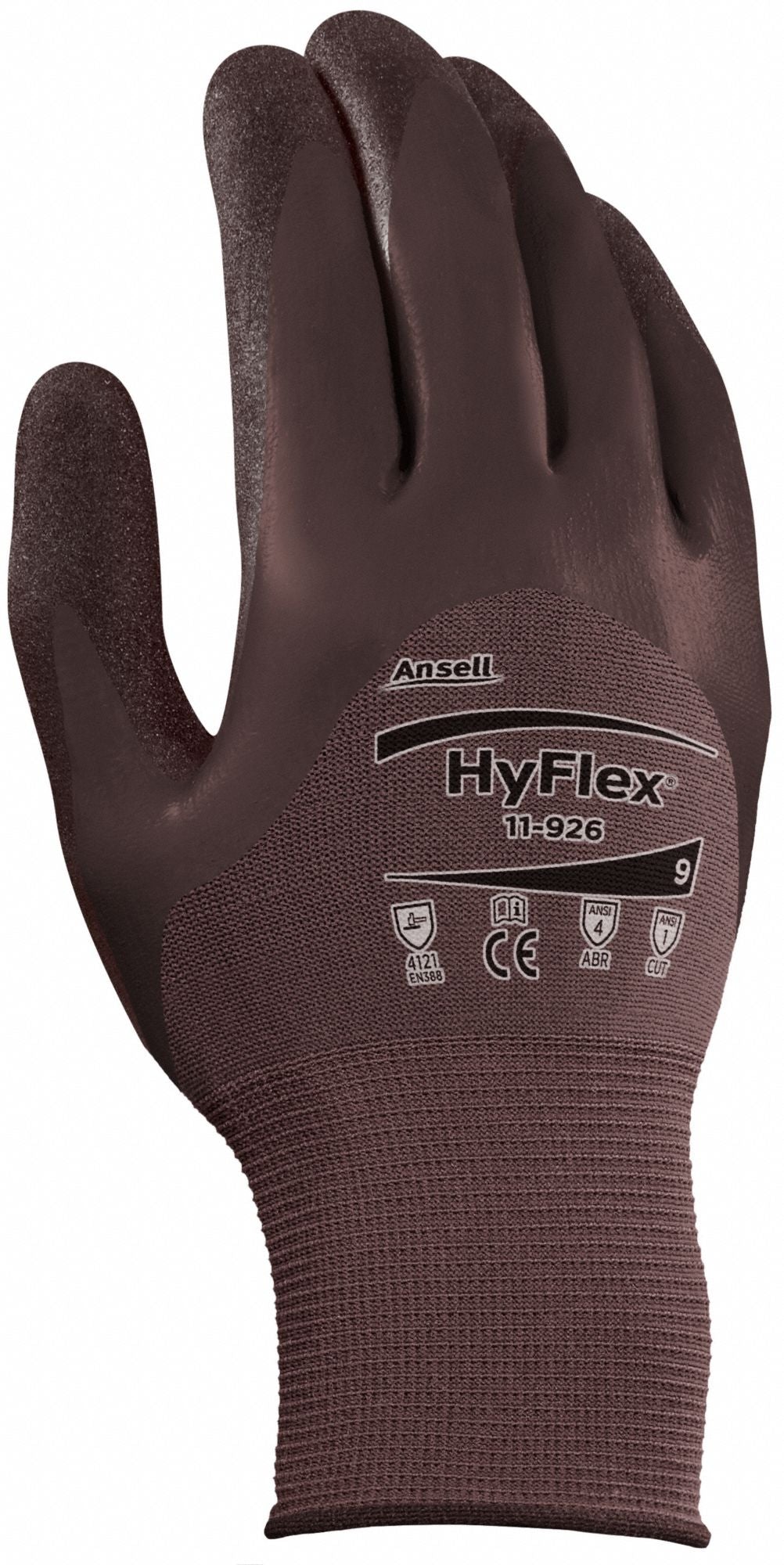 HYFLEX Coated Nitrile Gloves XL - Abrasion Resistant, Knit Cuff