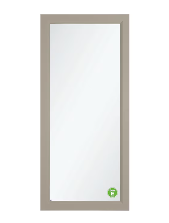 LARSON Signature Selection Low-E 32-in x 81-in Sandstone Full-view Interchangeable Screen Aluminum Storm Door