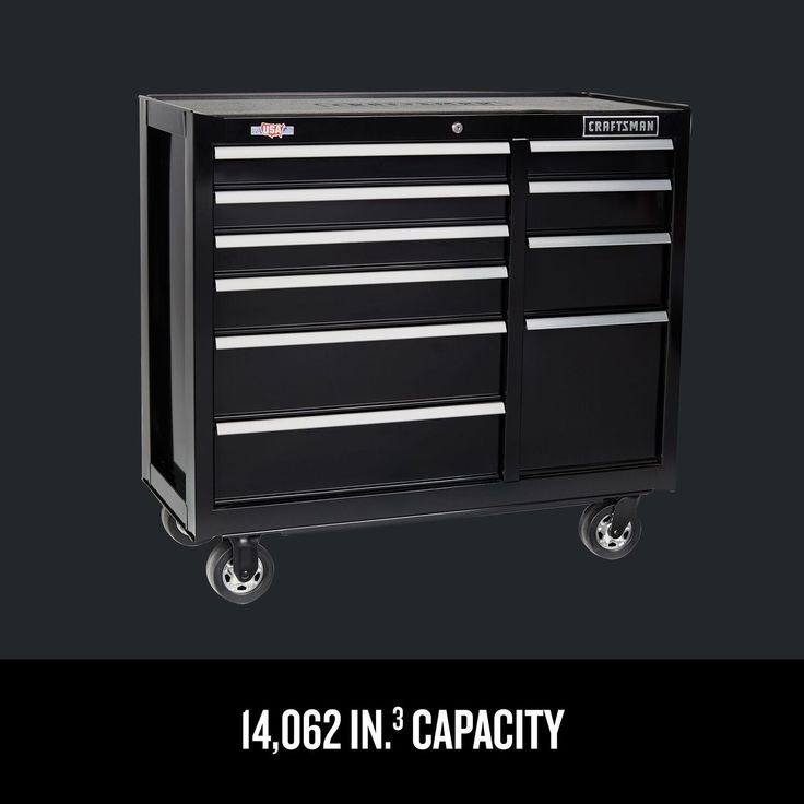 CRAFTSMAN 2000 Series 41-in W x 37.5-in H 10-Drawer Steel Rolling Tool Cabinet (Black)