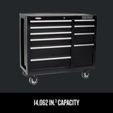 CRAFTSMAN 2000 Series 41-in W x 37.5-in H 10-Drawer Steel Rolling Tool Cabinet (Black)